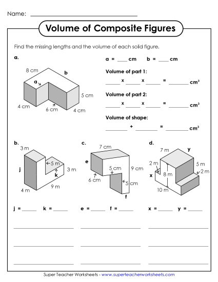 Intermediate: Some Missing Lengths Single, Whole Number Lengths - Volume of Composite Figures (Intermediate) Intermediate: Some Missing Lengths Single, Whole Number Lengths - Volume of Composite Figures (Intermediate)