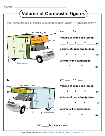 Advanced: Some Missing Lengths Decimal & 2-Digit Lengths - Volume of Composite Figures: RV (Advanced) Advanced: Some Missing Lengths Decimal & 2-Digit Lengths - Volume of Composite Figures: RV (Advanced)
