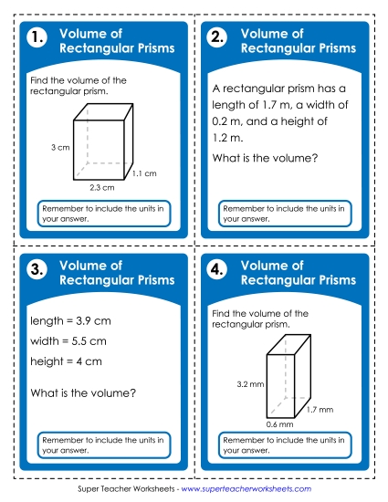 Volume of Rectangular Prisms (Advanced Level) Volume of Rectangular Prisms (Advanced Level)