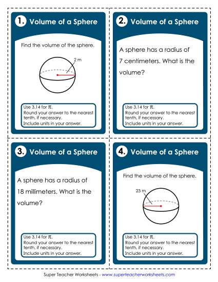 Volume of Spheres Volume of Spheres