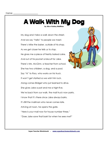 Poems - Walk With My Dog (Poem) Poems - Walk With My Dog (Poem)