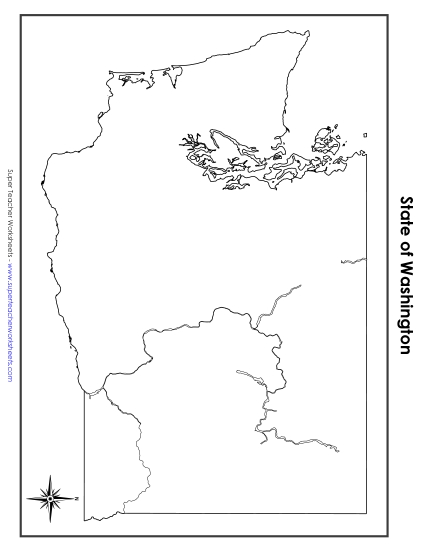 Maps - Washington Map (No Bordering States) Maps - Washington Map (No Bordering States)