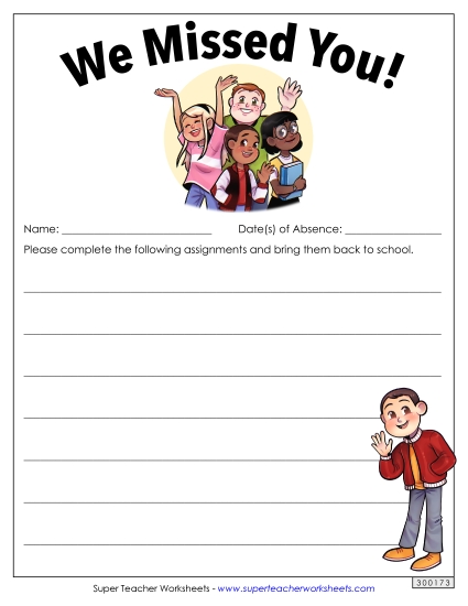 Notes for Absent Students - We Missed You!