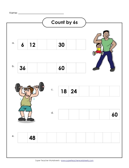 Weight Lifter - Count By 6s