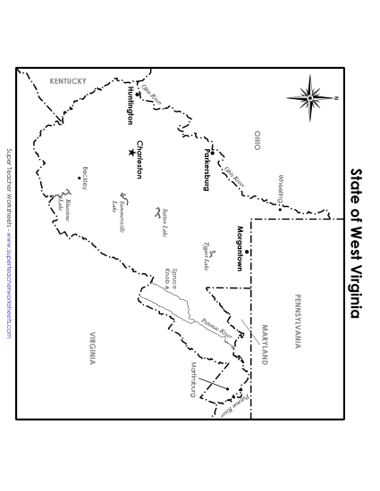 Maps - West Virginia Map (Labeled)