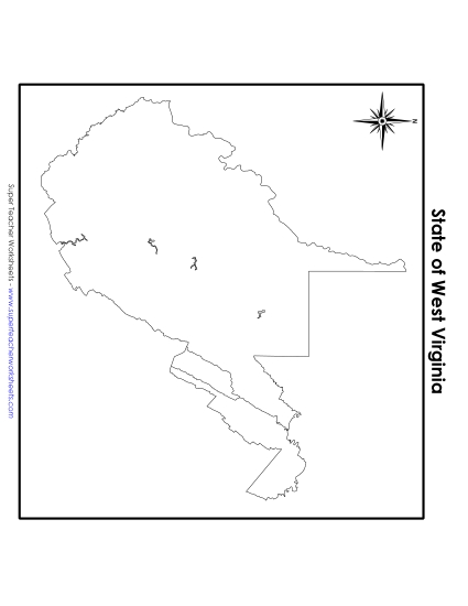 Maps - West Virginia Map (No Bordering States)