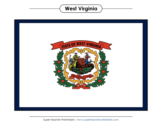 Flags & Seals - West Virginia State Flag (Full-Color Version)