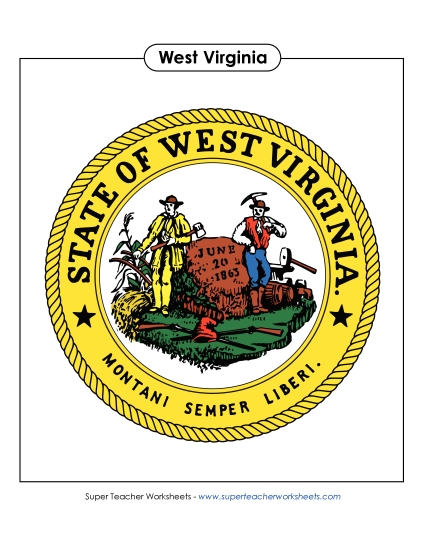 Flags & Seals - West Virginia State Seal (Full-Color Version) Flags & Seals - West Virginia State Seal (Full-Color Version)