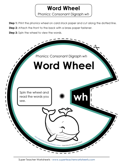 Flashcards, Sliders, and Word Wheels - WH -  Word Wheel