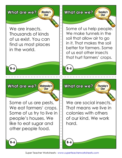 Puzzles - What Are We? Challenge (Ants) Puzzles - What Are We? Challenge (Ants)