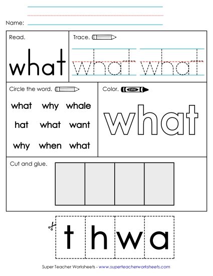 Individual Sight Words - What (Sight Word) Individual Sight Words - What (Sight Word)