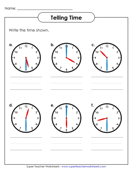 Reading Clocks: Nearest Half Hour - What Time Is It? Reading Clocks: Nearest Half Hour - What Time Is It?