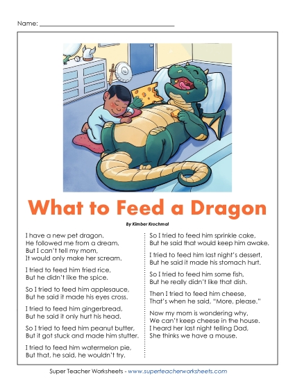 Poems - What To Feed a Dragon (Poem)