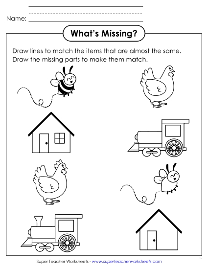 What's Missing? (Printable PDF Worksheet)