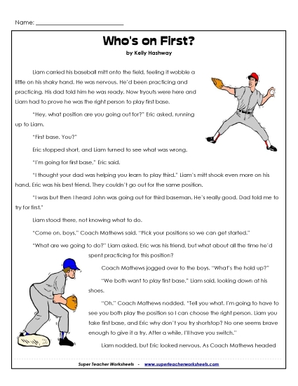 Fiction Stories - Who's on First? (Fiction) Fiction Stories - Who's on First? (Fiction)