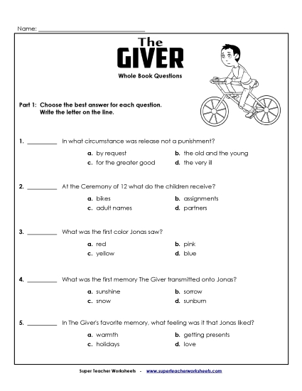 Whole Book - Whole Book Questions Whole Book - Whole Book Questions
