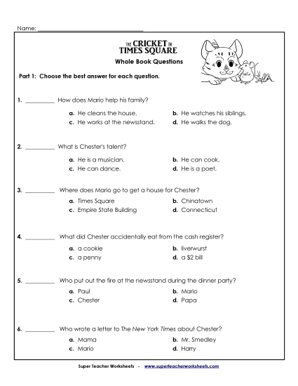 Whole Book - Whole Book Questions