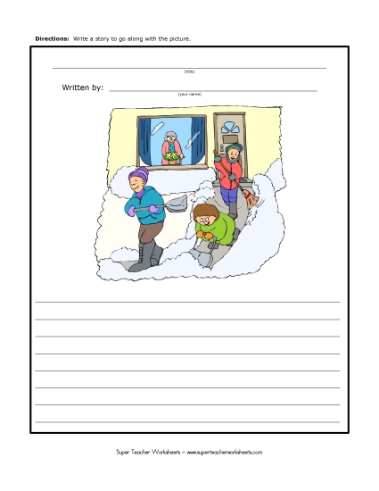Winter Writing - Winter Shovel Helpers (Color)