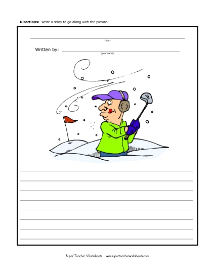 Winter Writing - Winter Snow Golf (Color)