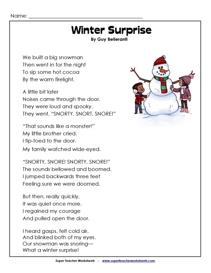 Poems - Winter Surprise (Poem) Poems - Winter Surprise (Poem)