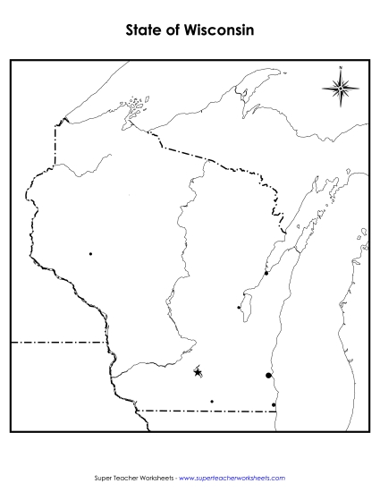 Maps - Wisconsin Map (Blank Cities) Maps - Wisconsin Map (Blank Cities)