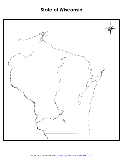 Maps - Wisconsin Map (No Bordering States) Maps - Wisconsin Map (No Bordering States)