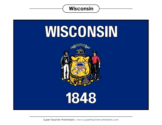 Flags & Seals - Wisconsin State Flag (Full-Color Version) Flags & Seals - Wisconsin State Flag (Full-Color Version)