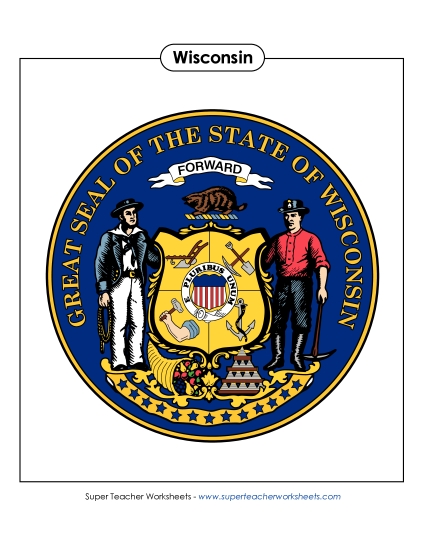 Flags & Seals - Wisconsin State Seal (Full-Color Version) Flags & Seals - Wisconsin State Seal (Full-Color Version)