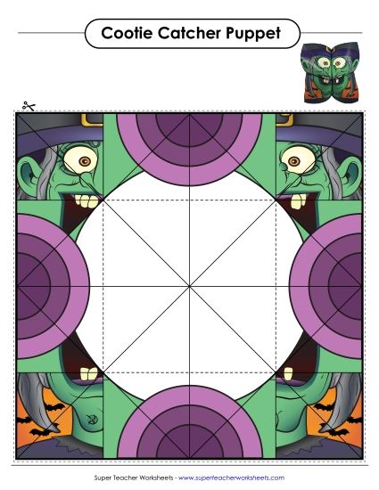 Fortune Tellers Cootie Catchers - Witch Cootie Catcher Fortune Tellers Cootie Catchers - Witch Cootie Catcher
