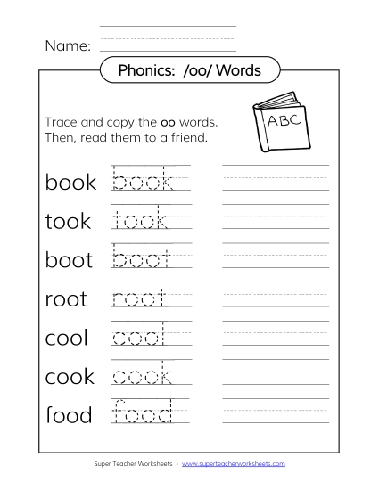 Worksheets - Word Copy (OO Words)