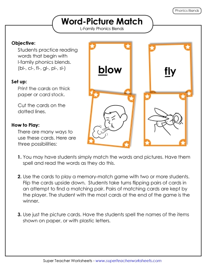 Cards & Games - Word-Picture Match Cards & Games - Word-Picture Match