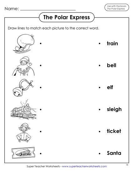 Matching Worksheet - Word-Picture Match Matching Worksheet - Word-Picture Match