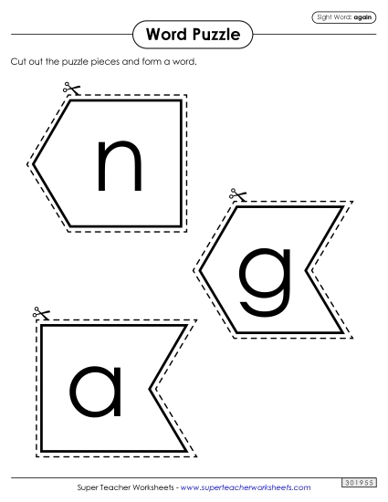 Word Puzzle: Again Word Puzzle: Again