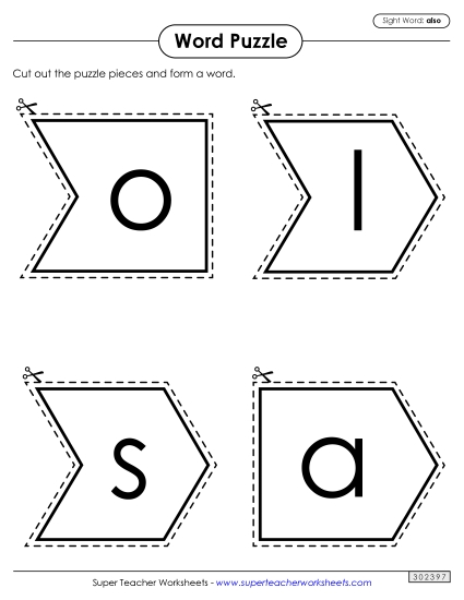 Word Puzzle: Also Word Puzzle: Also
