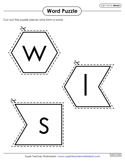 Word Puzzle: Always Word Puzzle: Always