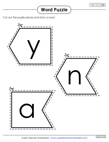 Word Puzzle: Any Word Puzzle: Any