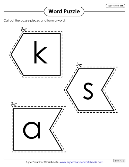 Word Puzzle: Ask Word Puzzle: Ask