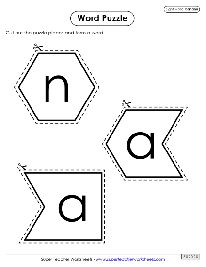 Word Puzzle: Banana Word Puzzle: Banana