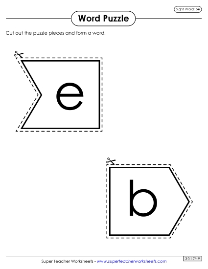 Word Puzzle: Be Word Puzzle: Be