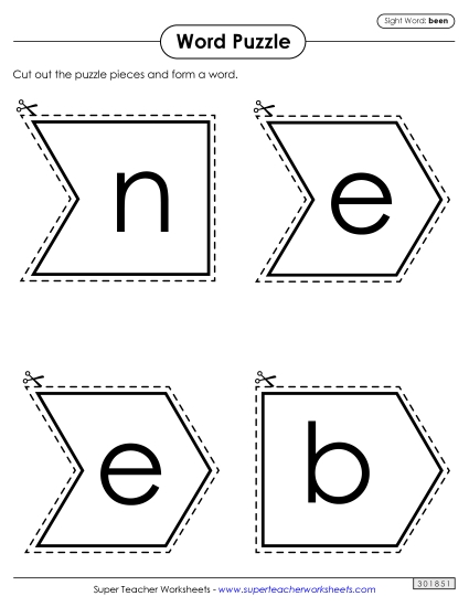 Word Puzzle: Been Word Puzzle: Been