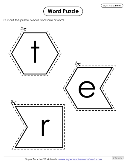 Word Puzzle: Better Word Puzzle: Better