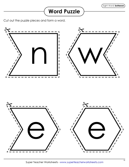 Word Puzzle: Between