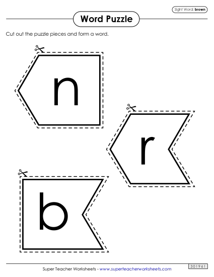 Word Puzzle: Brown Word Puzzle: Brown