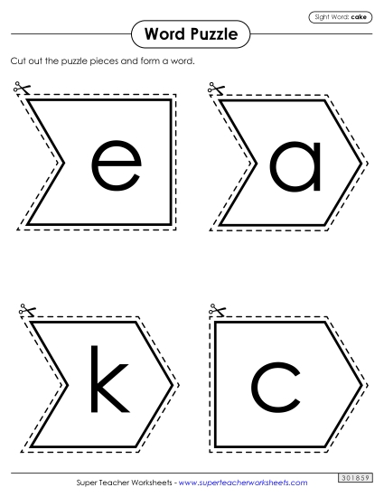 Word Puzzle: Cake Word Puzzle: Cake