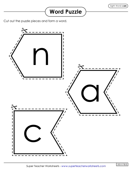 Word Puzzle: Can Word Puzzle: Can