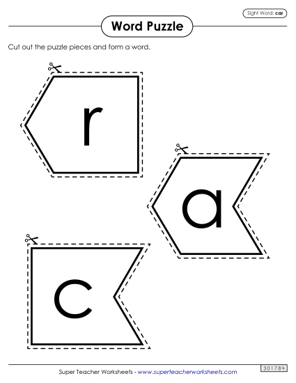 Word Puzzle: Car Word Puzzle: Car