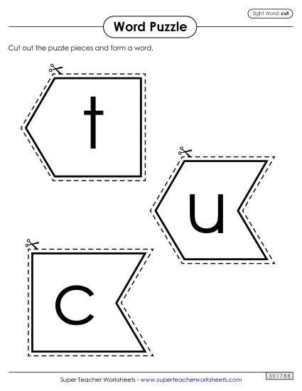 Word Puzzle: Cut Word Puzzle: Cut