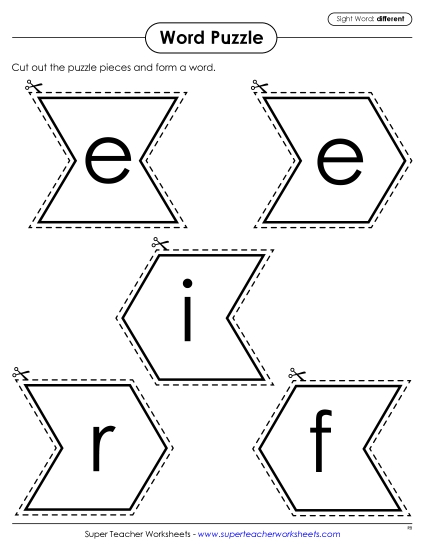 Word Puzzle: Different