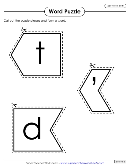 Word Puzzle: Don't