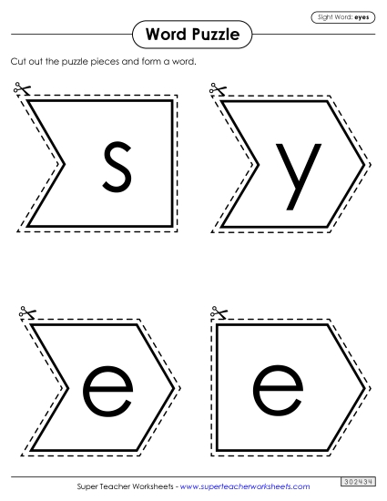 Word Puzzle: Eyes Word Puzzle: Eyes
